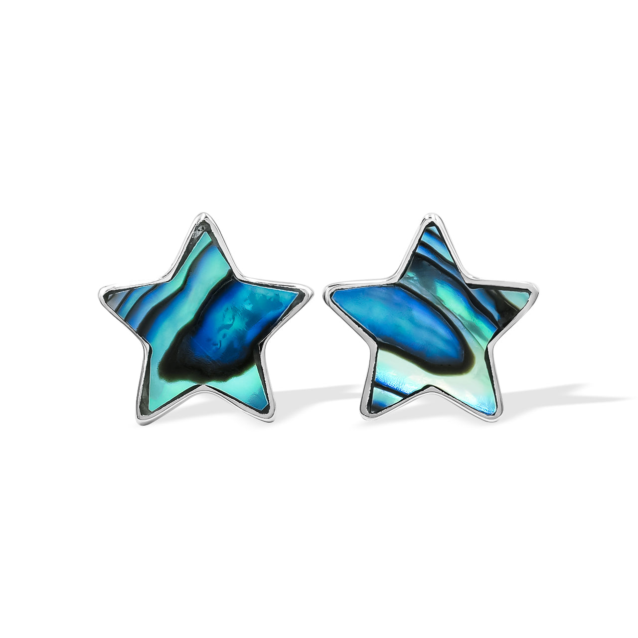 Starborn Abalone Shell Star Post Earrings in Sterling Silver