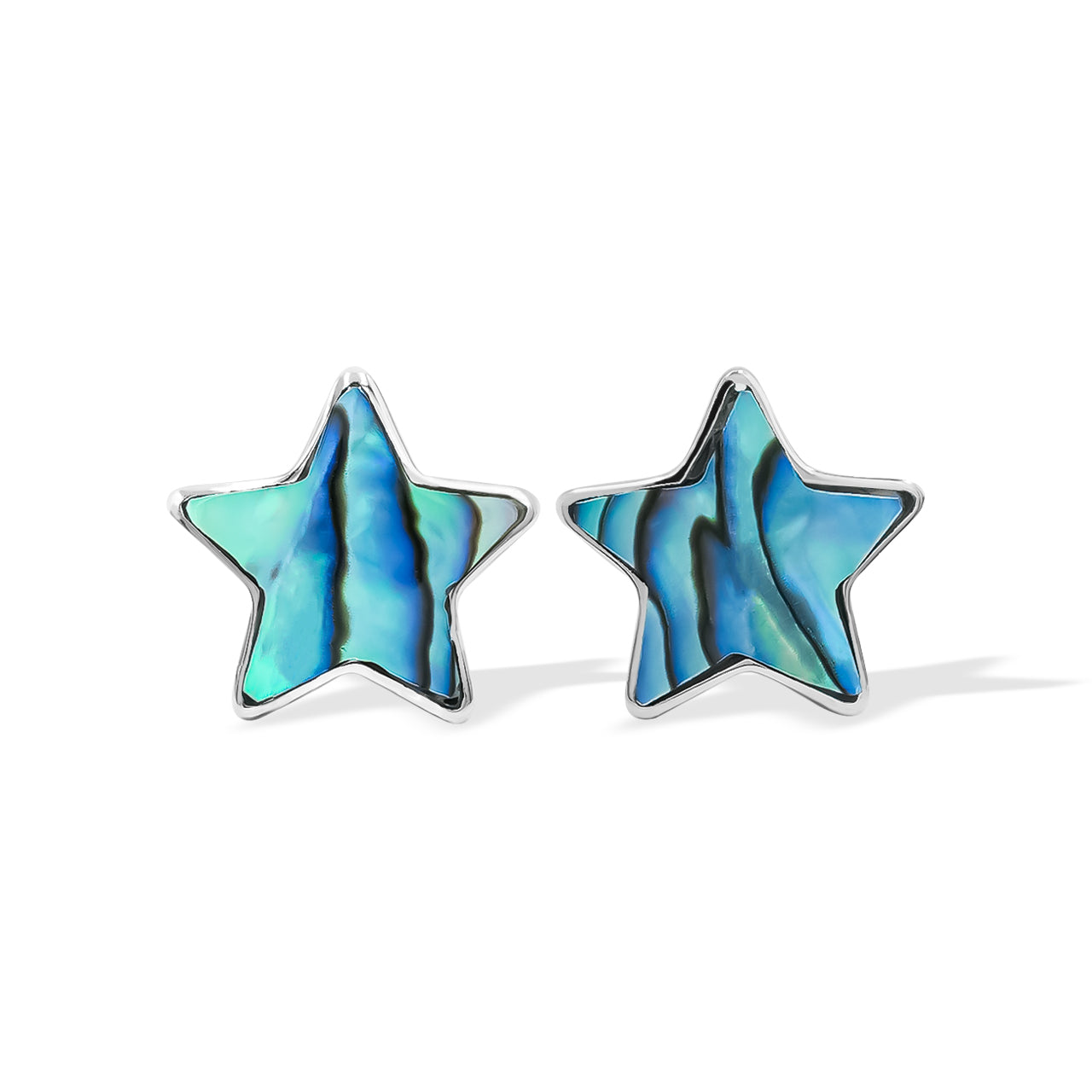 Starborn Abalone Shell Star Post Earrings in Sterling Silver