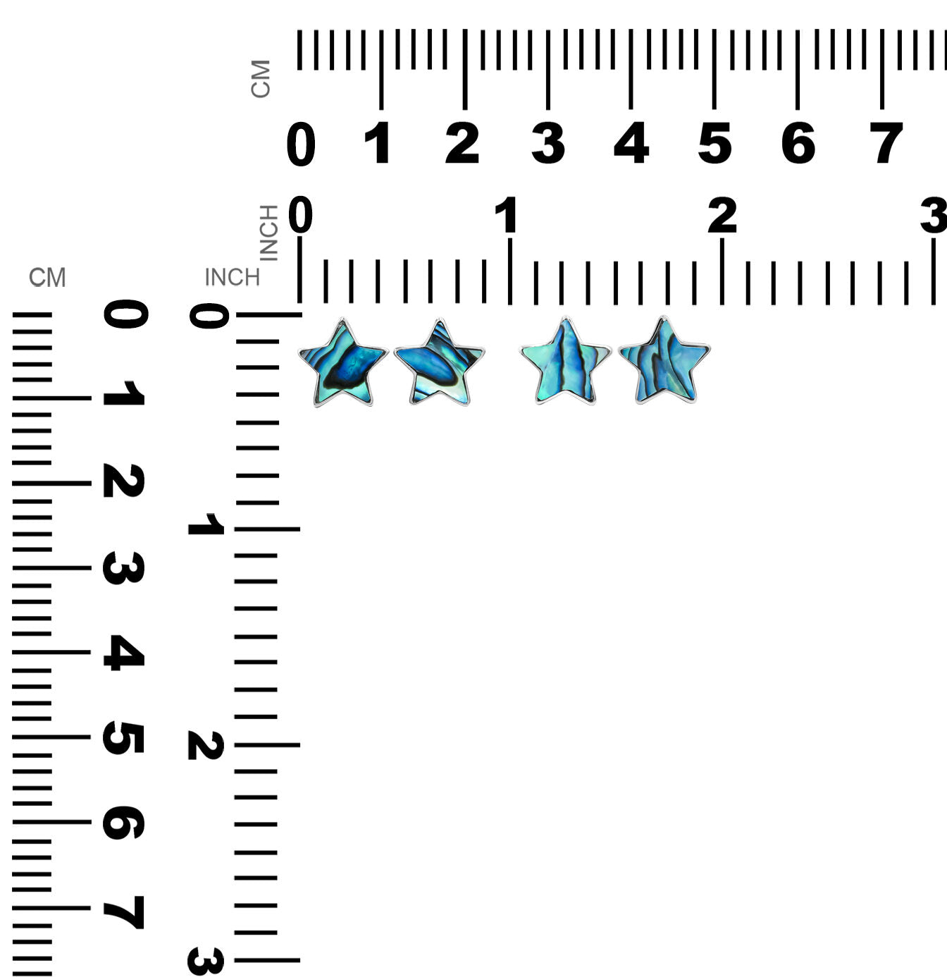 Starborn Abalone Shell Star Post Earrings in Sterling Silver