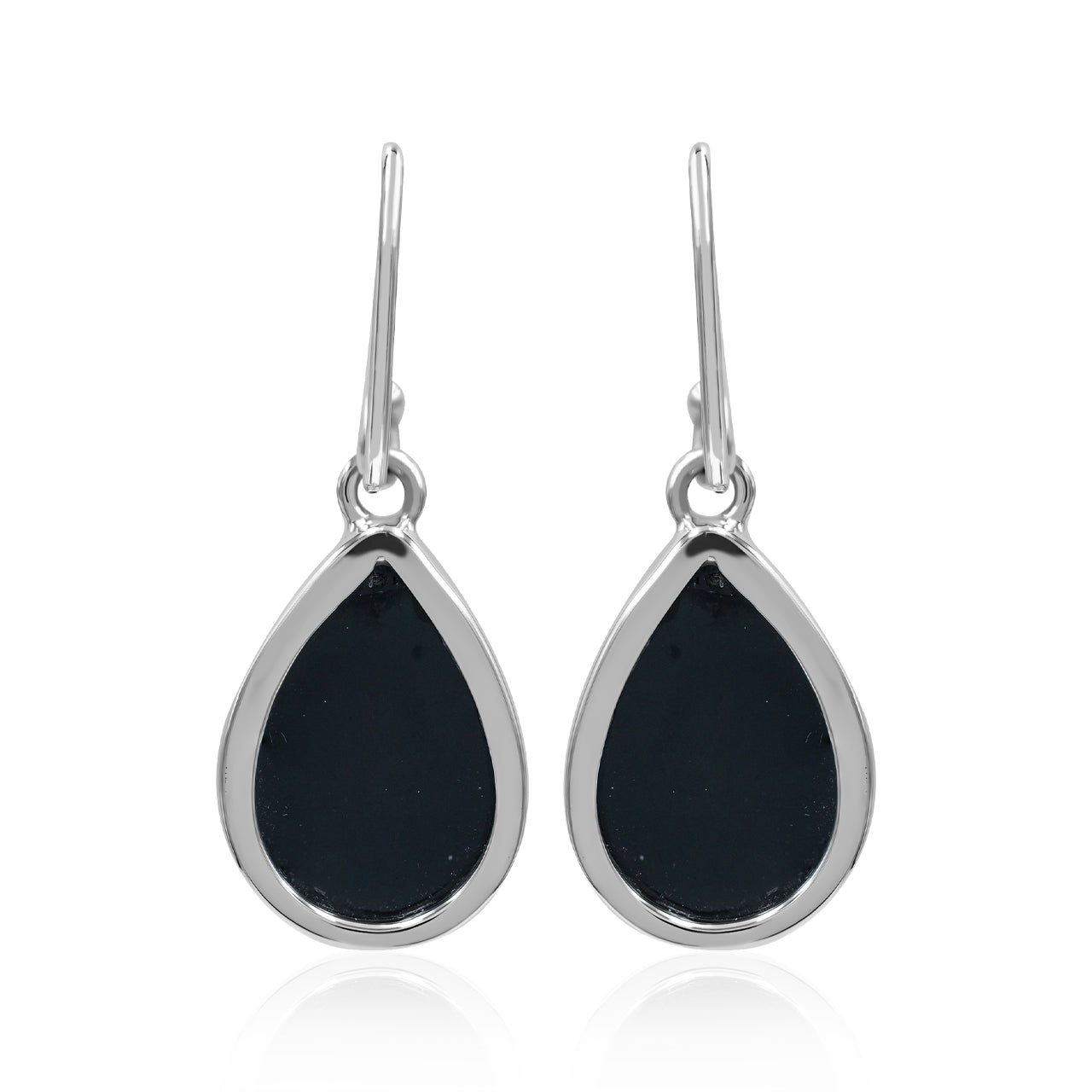 Starborn Abalone Shell Pear Faceted Earrings in Sterling Silver