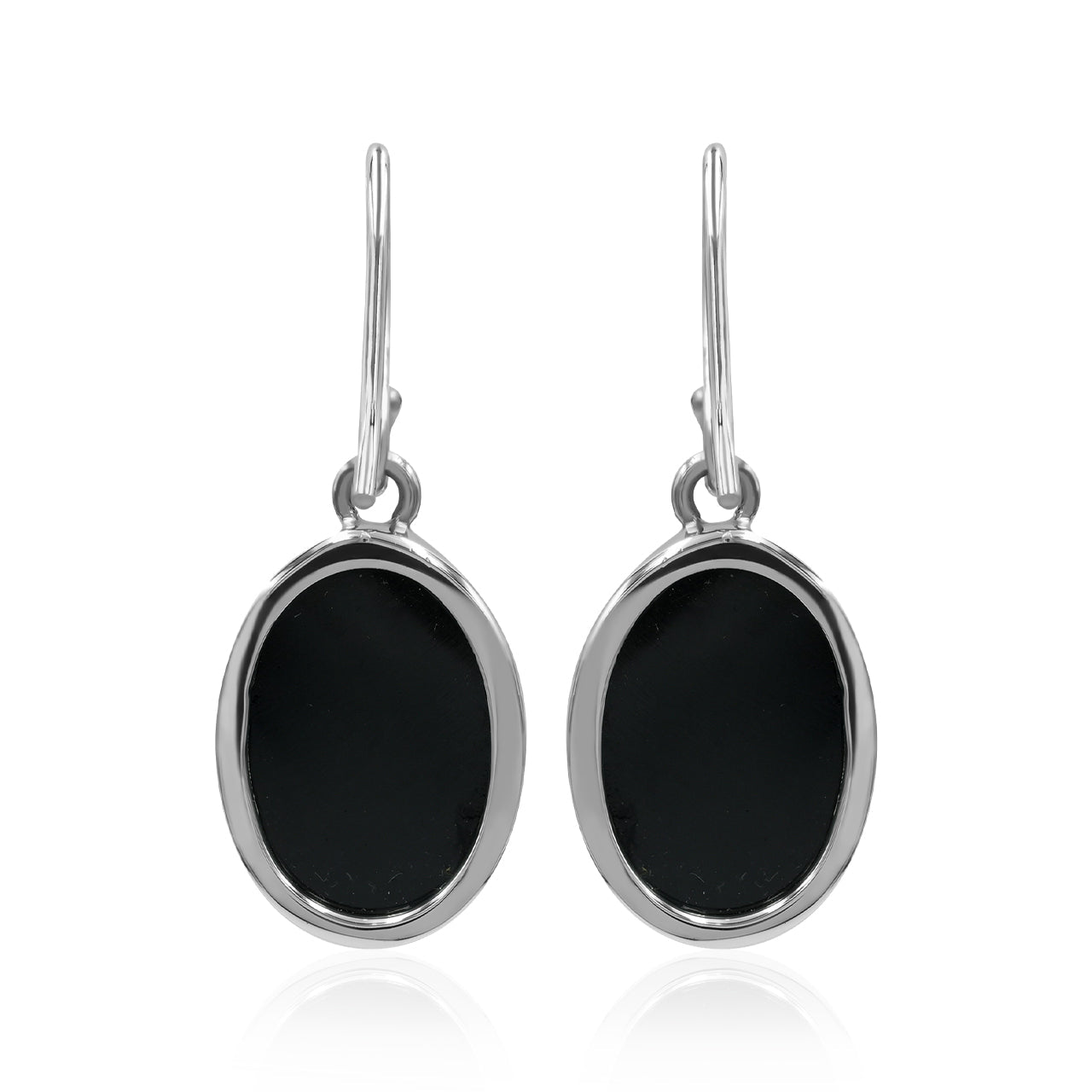 Starborn Abalone Shell Oval Faceted Earrings in Sterling Silver