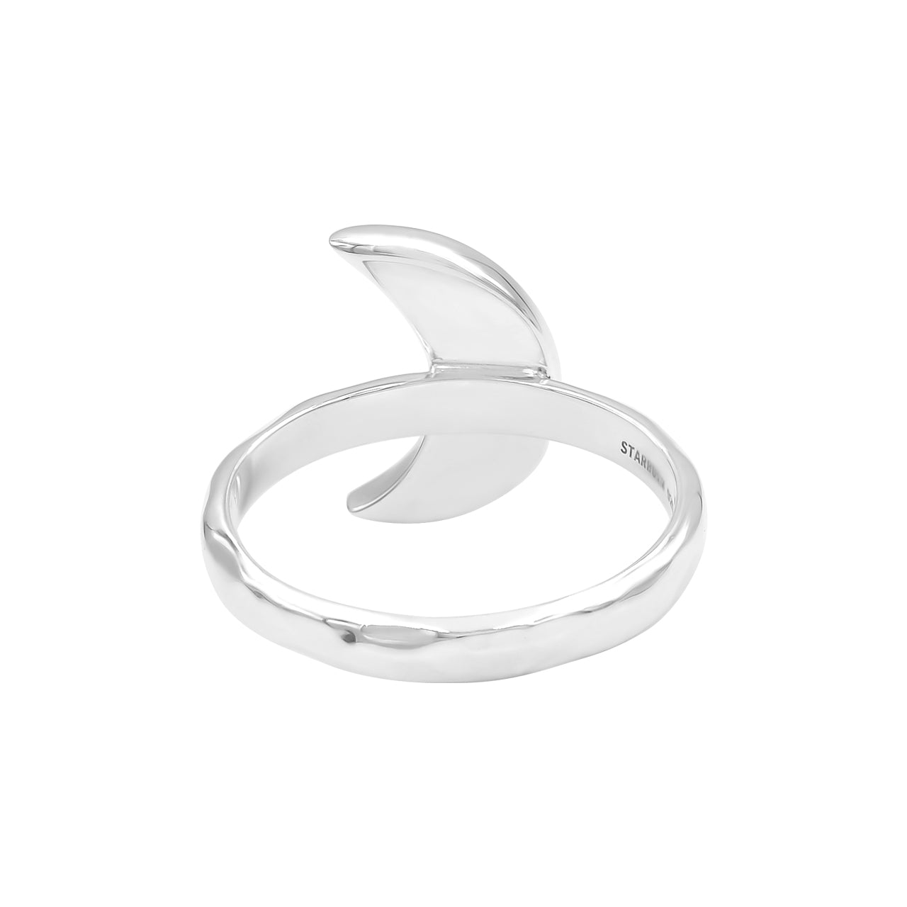 Starborn Abalone Shell Crescent Moon Rings in Sterling Silver