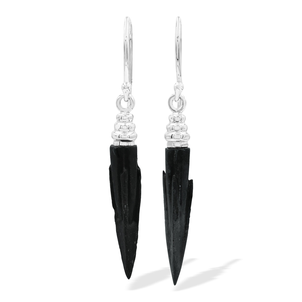 Starborn Scythian Bronze Arrowhead Dangle Earrings in Sterling Silver