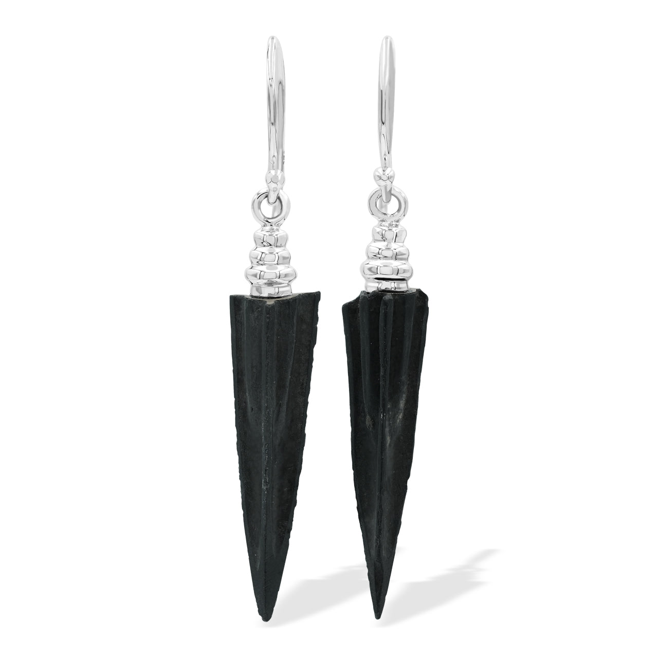 Starborn Scythian Bronze Arrowhead Dangle Earrings in Sterling Silver