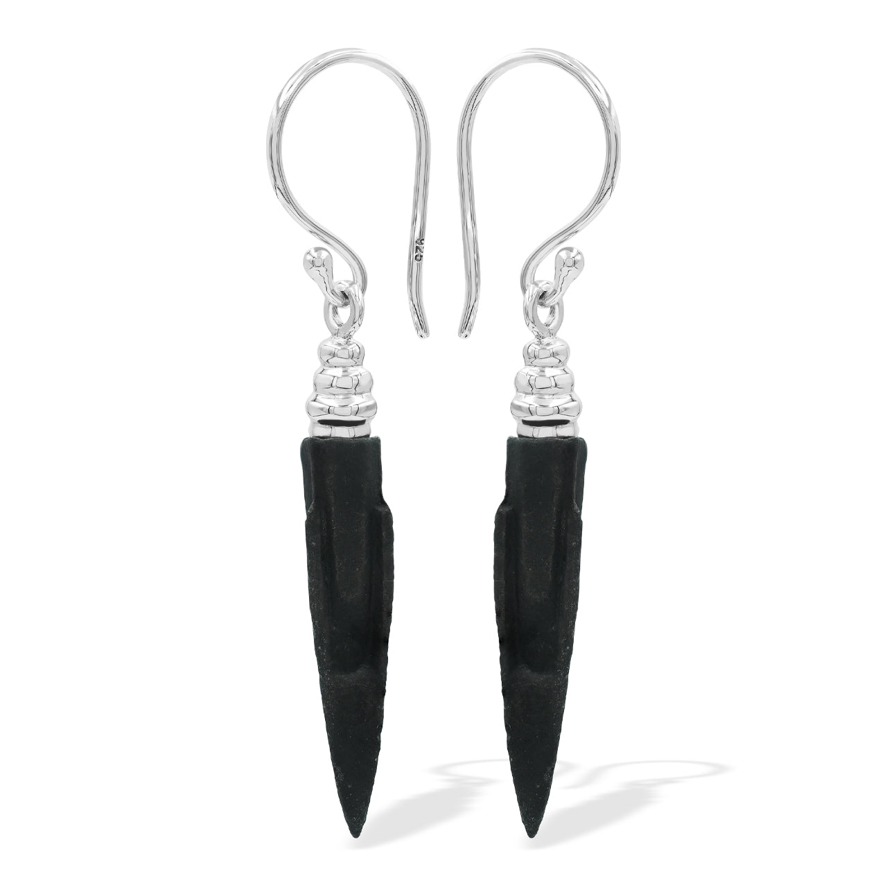 Starborn Scythian Bronze Arrowhead Dangle Earrings in Sterling Silver