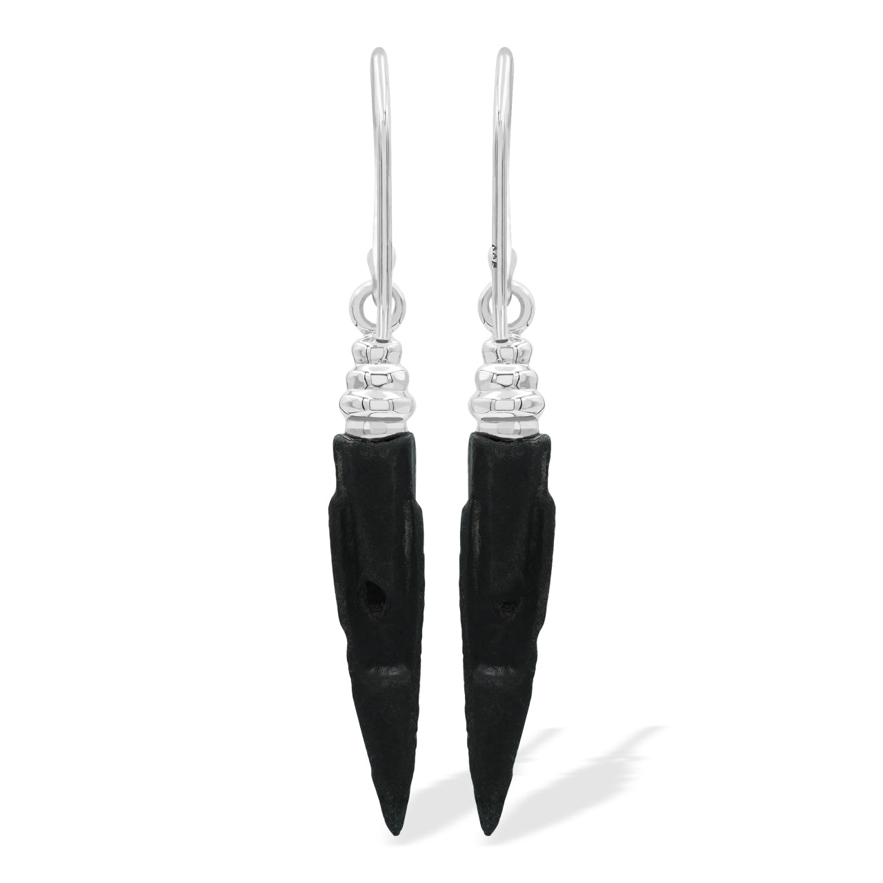 Starborn Scythian Bronze Arrowhead Dangle Earrings in Sterling Silver