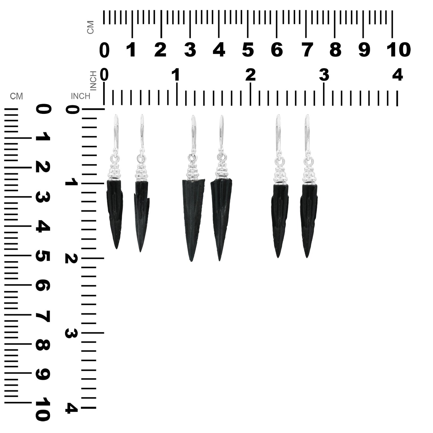 Starborn Scythian Bronze Arrowhead Dangle Earrings in Sterling Silver