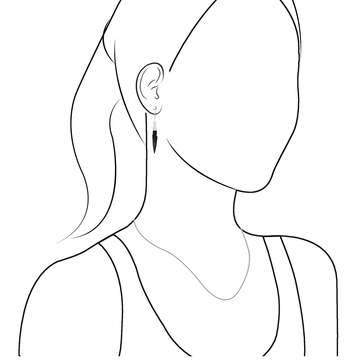 Starborn Scythian Bronze Arrowhead Dangle Earrings in Sterling Silver