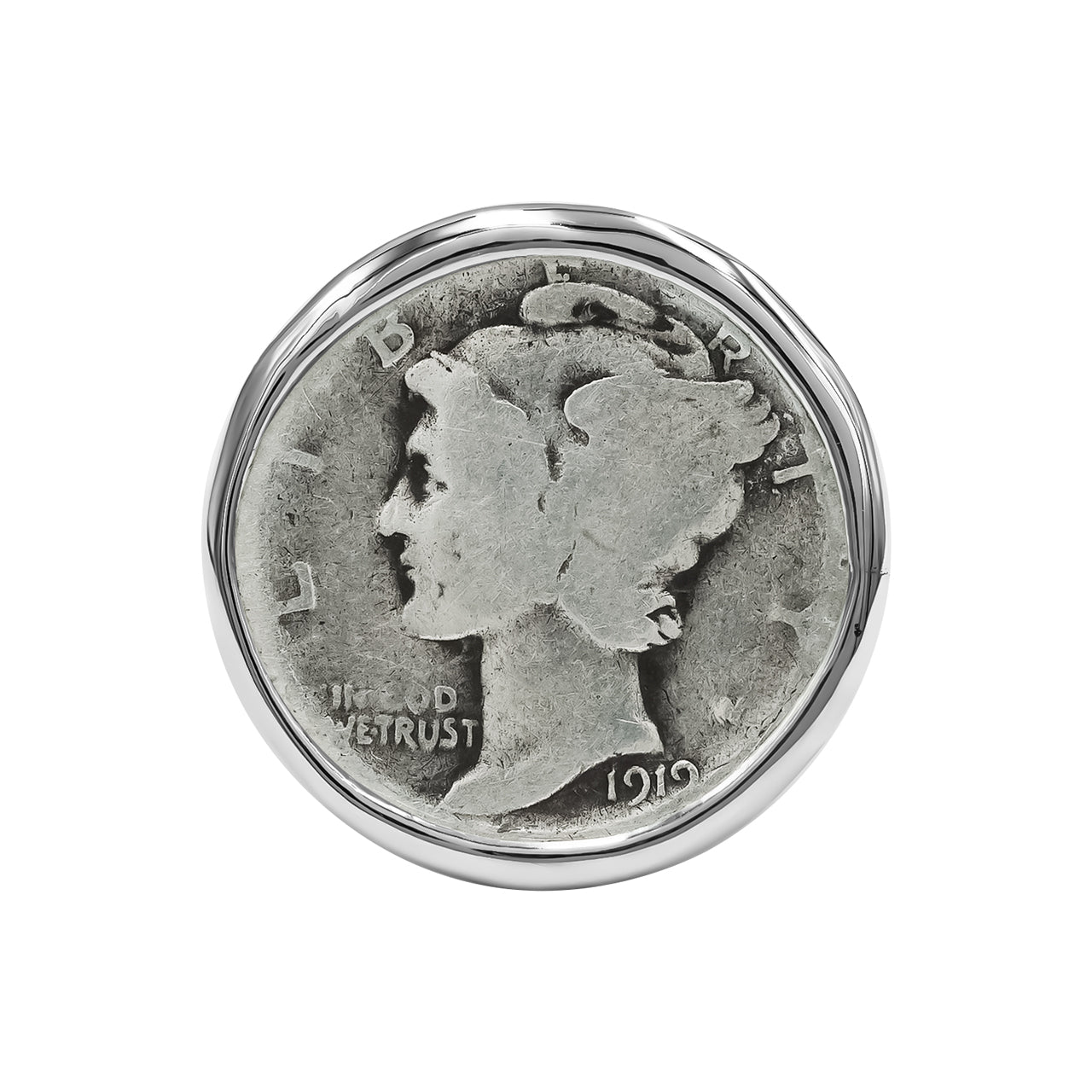 Starborn Mercury Dime Ring in Sterling Silver