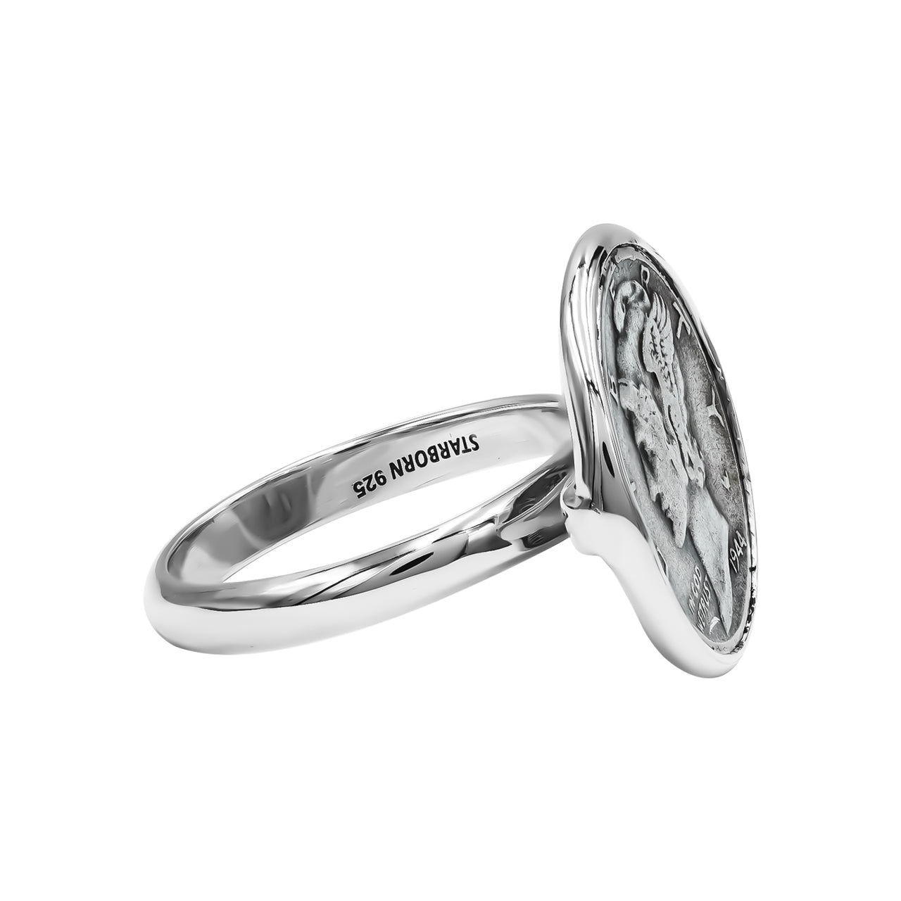 Starborn Mercury Dime Ring in Sterling Silver