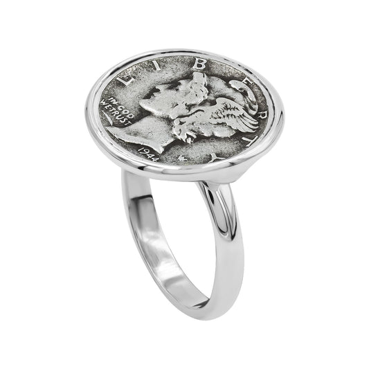 Starborn Mercury Dime Ring in Sterling Silver
