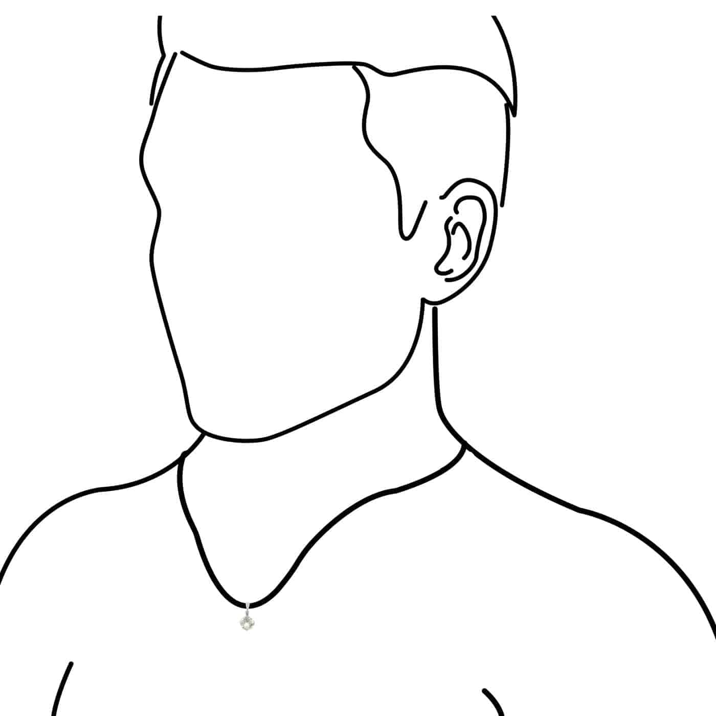 Starborn Danburite Faceted Round Pendant in Sterling Silver