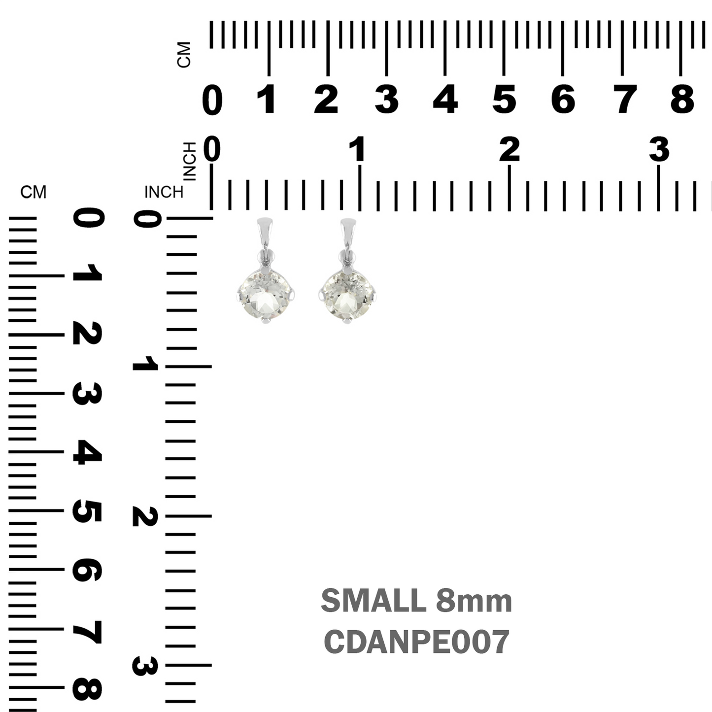 Starborn Danburite Faceted Round Pendant in Sterling Silver