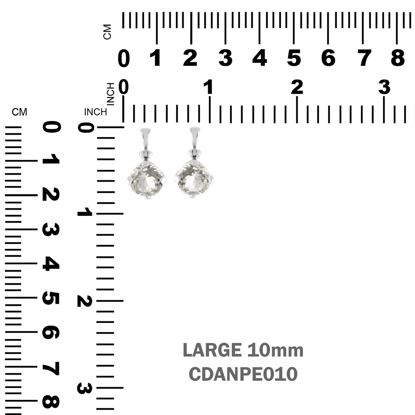 Starborn Danburite Faceted Round Pendant in Sterling Silver