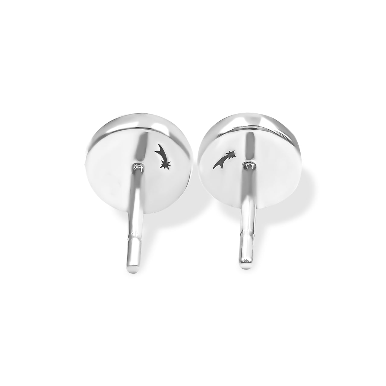 Starborn Labradorite Round Post Earrings in Sterling Silver