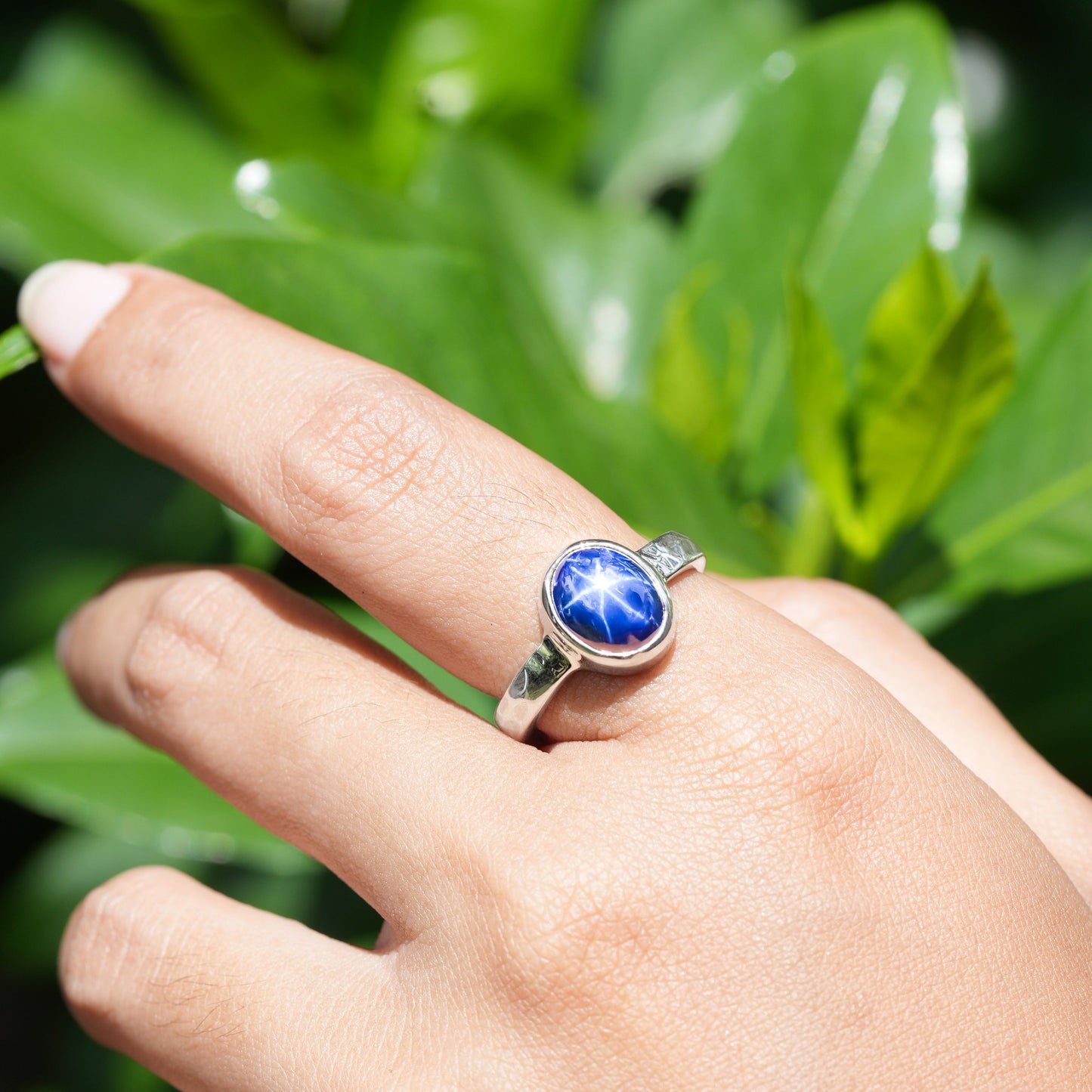 Starborn Star Sapphire Ring in Fine Sterling Silver